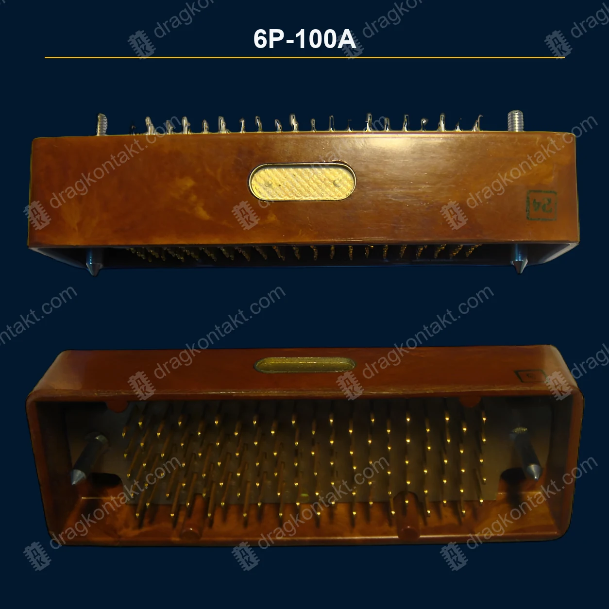 Фото РЗ-056: 6Р-100А, вилка, блочная, полное золочение контактной части и выводов РЗ-056 — 6Р-100А, вилка, блочная, полное золочение контактной части и выводов — фото разъёма и цена приёма